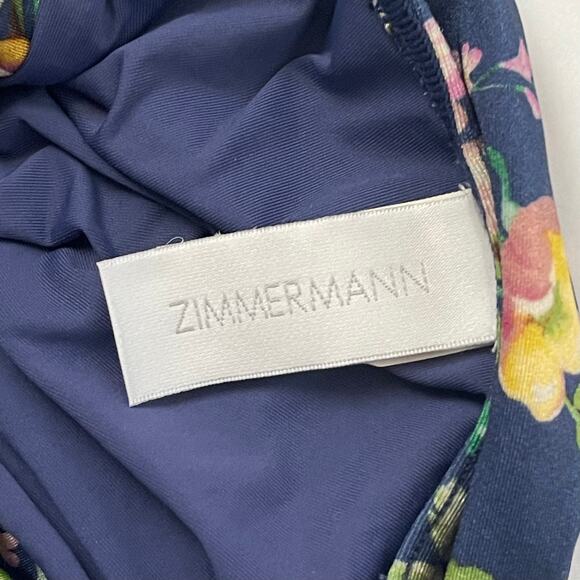 Zimmermann One Piece Swimsuit - Halter Neck Removable Tie - Blue - Size 2-4 - Picture 5 of 6